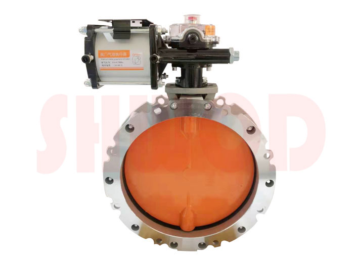 双法兰气动粉尘蝶阀